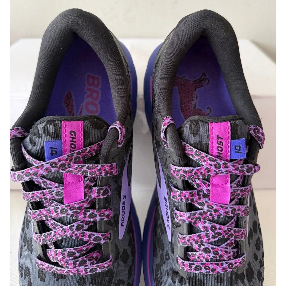 Brooks Ghost 14 Women's Leopard Print Athletic Shoes Size 8